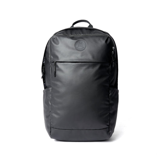 Ruksak MORAL BAGS Nova Straya, crna, rPET tkanina s vodootpornim premazom, prednji džep i MORAL BAGS oznaka, 32L
