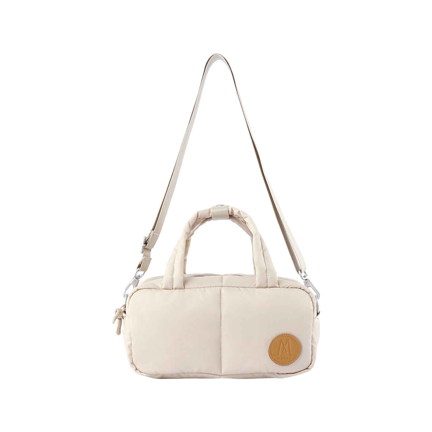 MORAL BAGS Chapel Sudoku torba, krem, s odvojivom podesivom narамениcom, nošenje u ruci ili cross-body