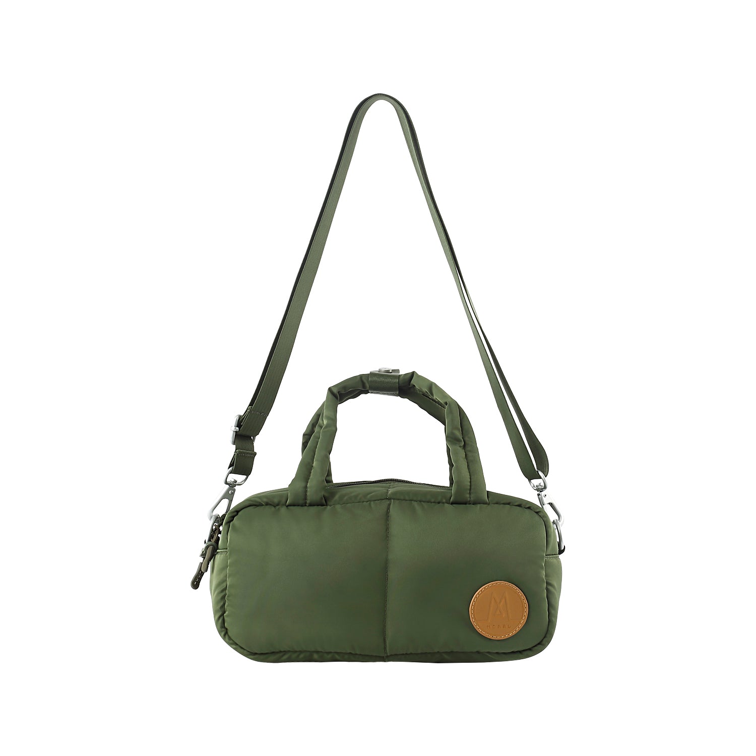MORAL BAGS Chapel Sudoku torba, zelena, s odvojivom podesivom narаmenicom, kožna MORAL BAGS oznaka, 27×13×13 cm