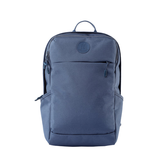 MORAL BAGS Straya ruksak tamno plavi, 22L, rPET tkanina, RFID zaštita, organizacijski pretinci