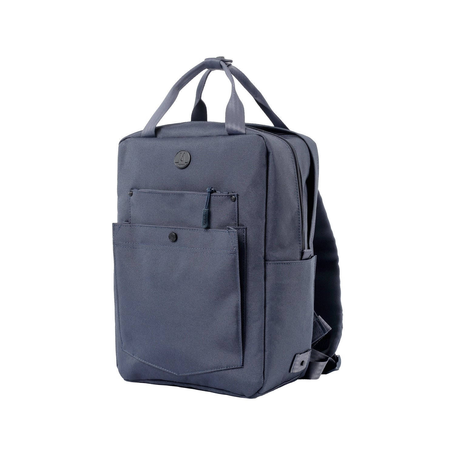 MORAL BAGS Budd Gizza ruksak 13", tamno plava, rPET najlon, prednji organizacijski džepovi i džep za bocu, 17L