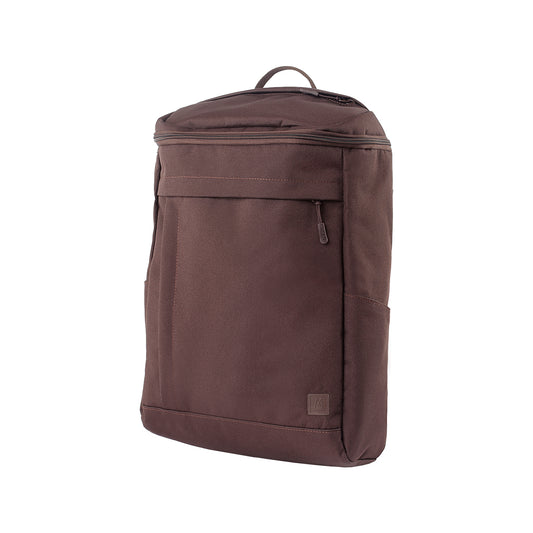 MORAL BAGS Rochester Yakka ruksak čokoladno smeđa, rPET tkanina, RFID zaštita, prednji džep