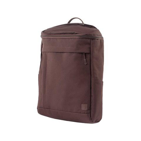 MORAL BAGS Rochester Yakka ruksak čokoladno smeđa, rPET tkanina, RFID zaštita, prednji džep
