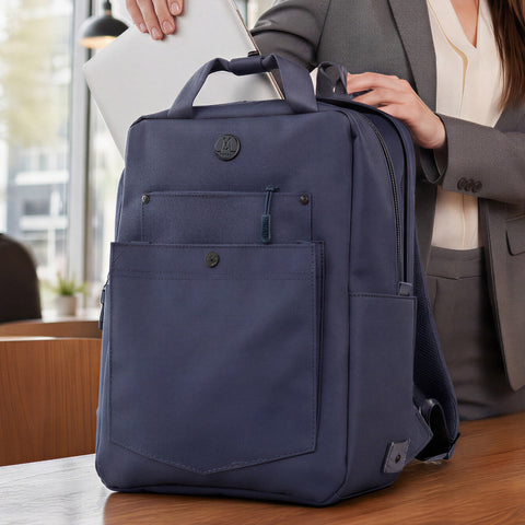 MORAL BAGS Budd Gizza ruksak 13", tamnoplava, pretinac za laptop do 13" s vodootpornim zatvaračem