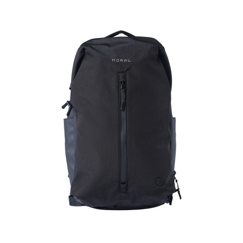 Ruksak MORAL BAGS Umago Ronin, crna, vodoodbojni rPET nylon, MORAL BAGS oznaka, kapacitet 21–25L