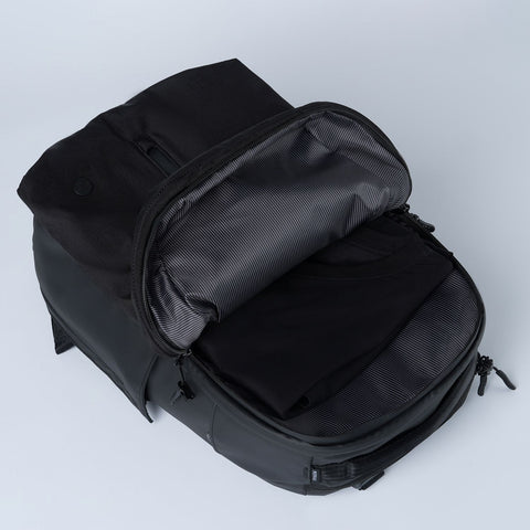 Ruksak MORAL BAGS Umago Ronin, crna, 180° otvaranje glavnog odjeljka, odvojeni pretinac za odjeću