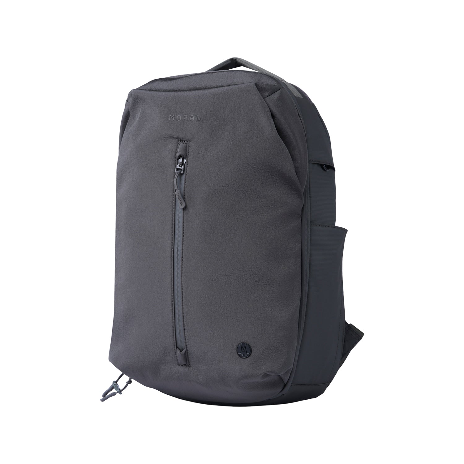 Ruksak MORAL BAGS Umago Ronin, siva, rPET nylon mat teksture, proširivi kapacitet 21–25L, prednji džep