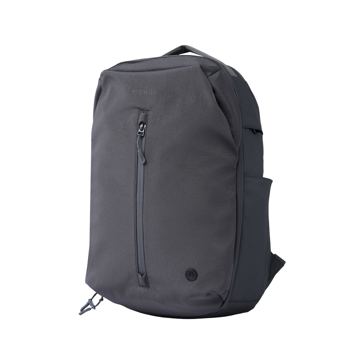 Ruksak MORAL BAGS Umago Ronin, siva, rPET nylon mat teksture, proširivi kapacitet 21–25L, prednji džep