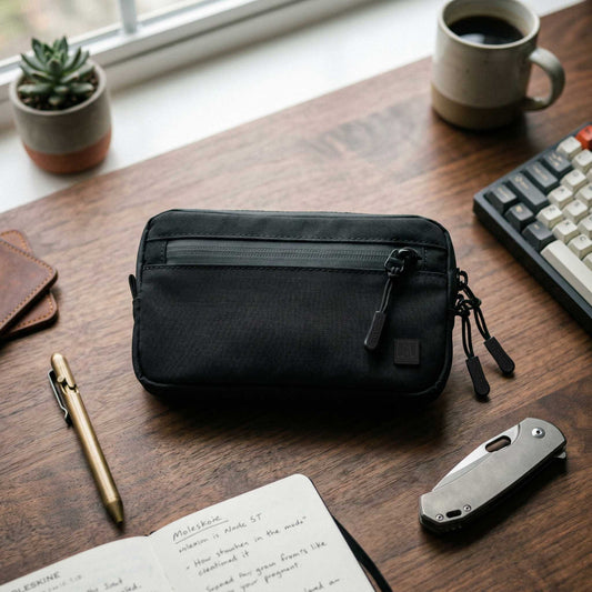 MORAL BAGS Napier torbica novčanik, crna, EDC organizator za svakodnevne sitnice i putovanja