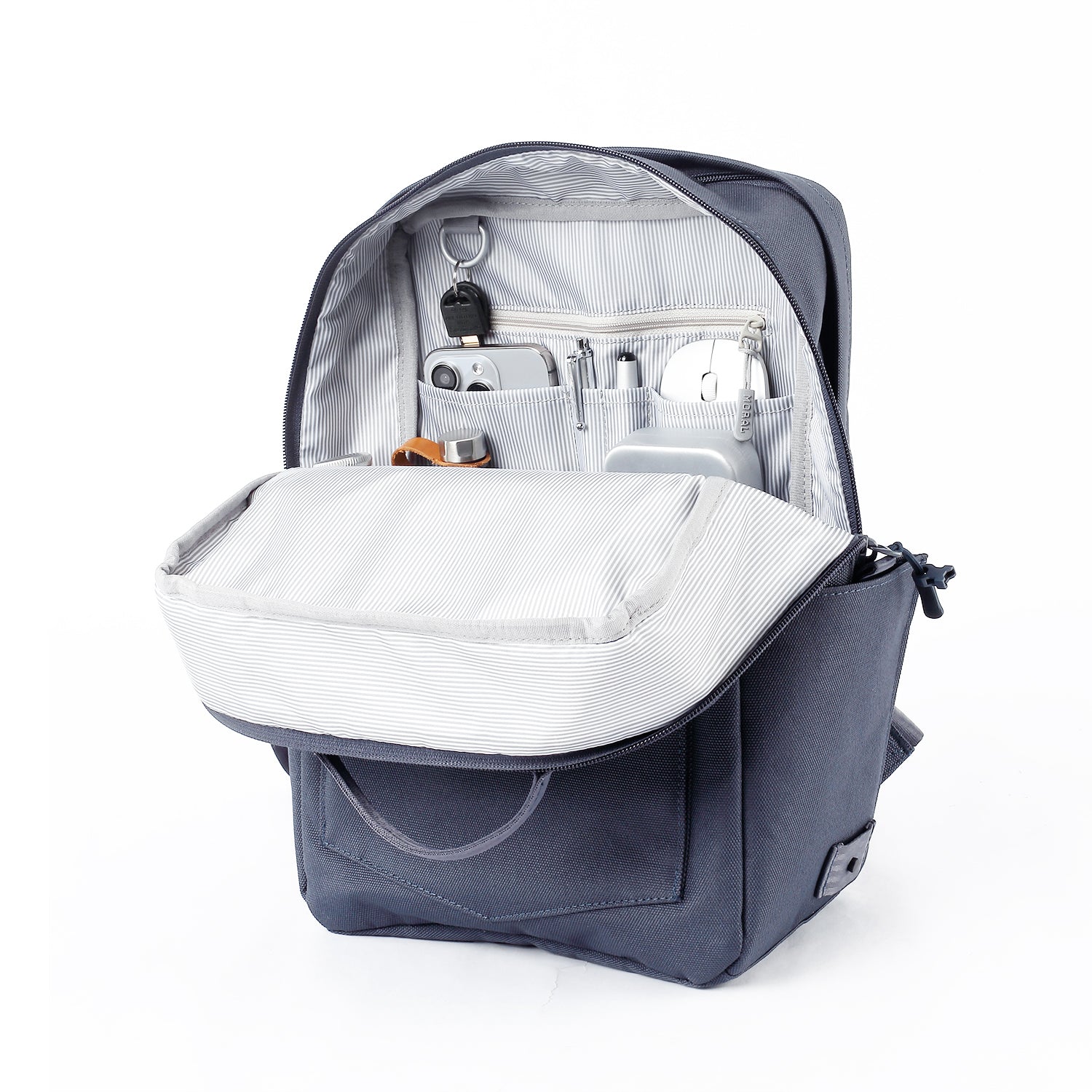 MORAL BAGS Budd Gizza ruksak 13", unutrašnjost s D-prstenom za ključeve, mrežastim džepovima i RFID zaštitom
