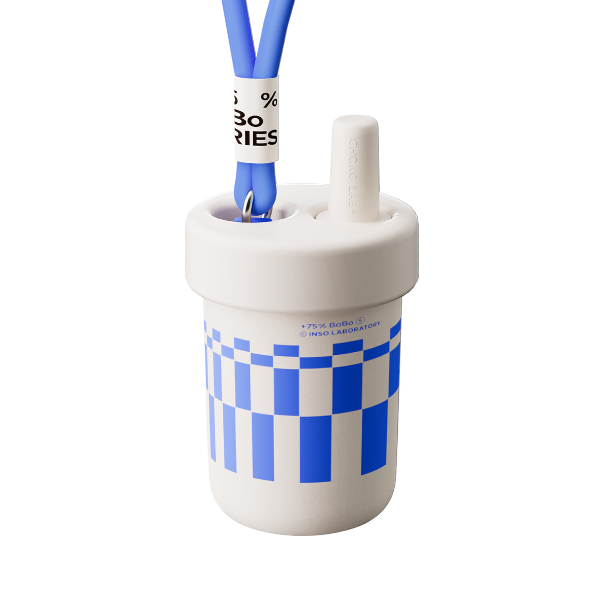 Chako Lab Bobo termos šalica i posuda 485ml, bijelo plava, medicinski čelik i keramički premaz