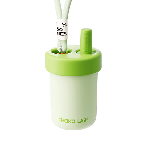 Chako Lab Bobo termos šalica i posuda 485ml, zelena, silikonska slamka i poklopac