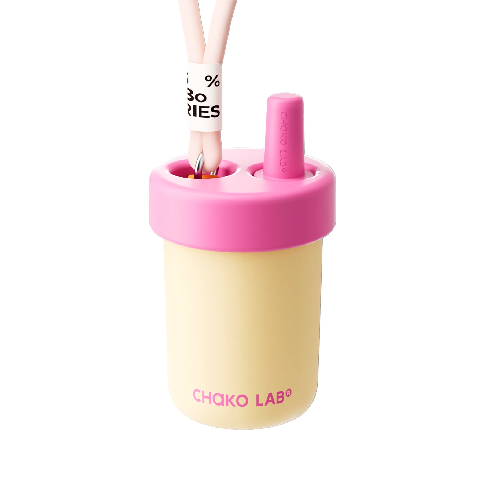 Chako Lab Bobo termos šalica i posuda 485ml, žuta, silikonska slamka i poklopac 