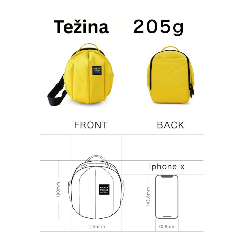 Urban Forest Beetle mini torbica, žuta, dimenzije 150 x 190 mm težina 205 g