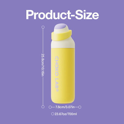 Chako Lab KaDa termos boca 700ml, žuta, visina 25,8 cm