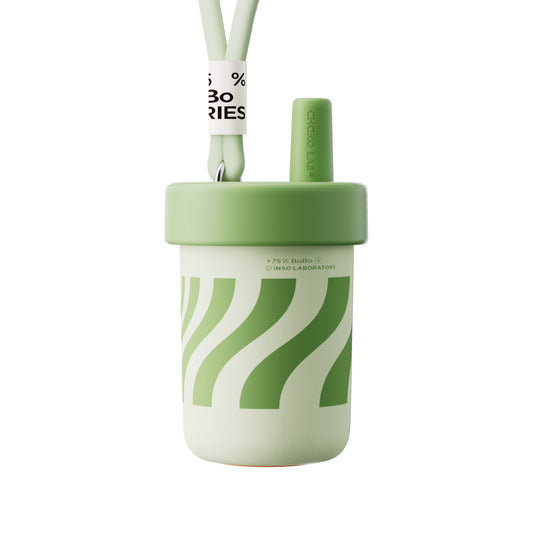 Chako Lab Bobo termos šalica i posuda 485ml, zelena, sa zelenim pamučnim remenom