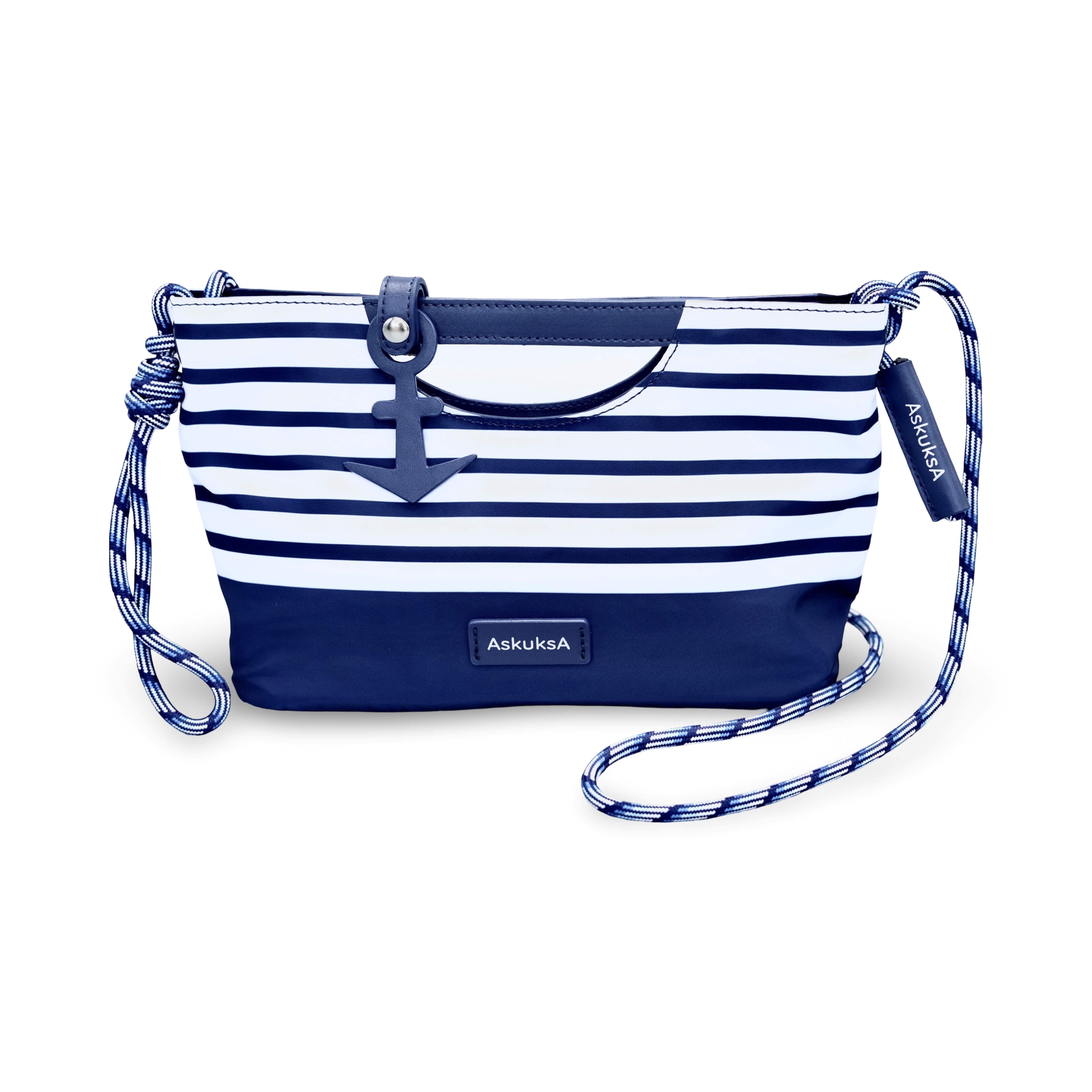 AskuksA Z for Zip to Go torba mala, mornarsko plavi uzorak, sidro, reciklirani materijal