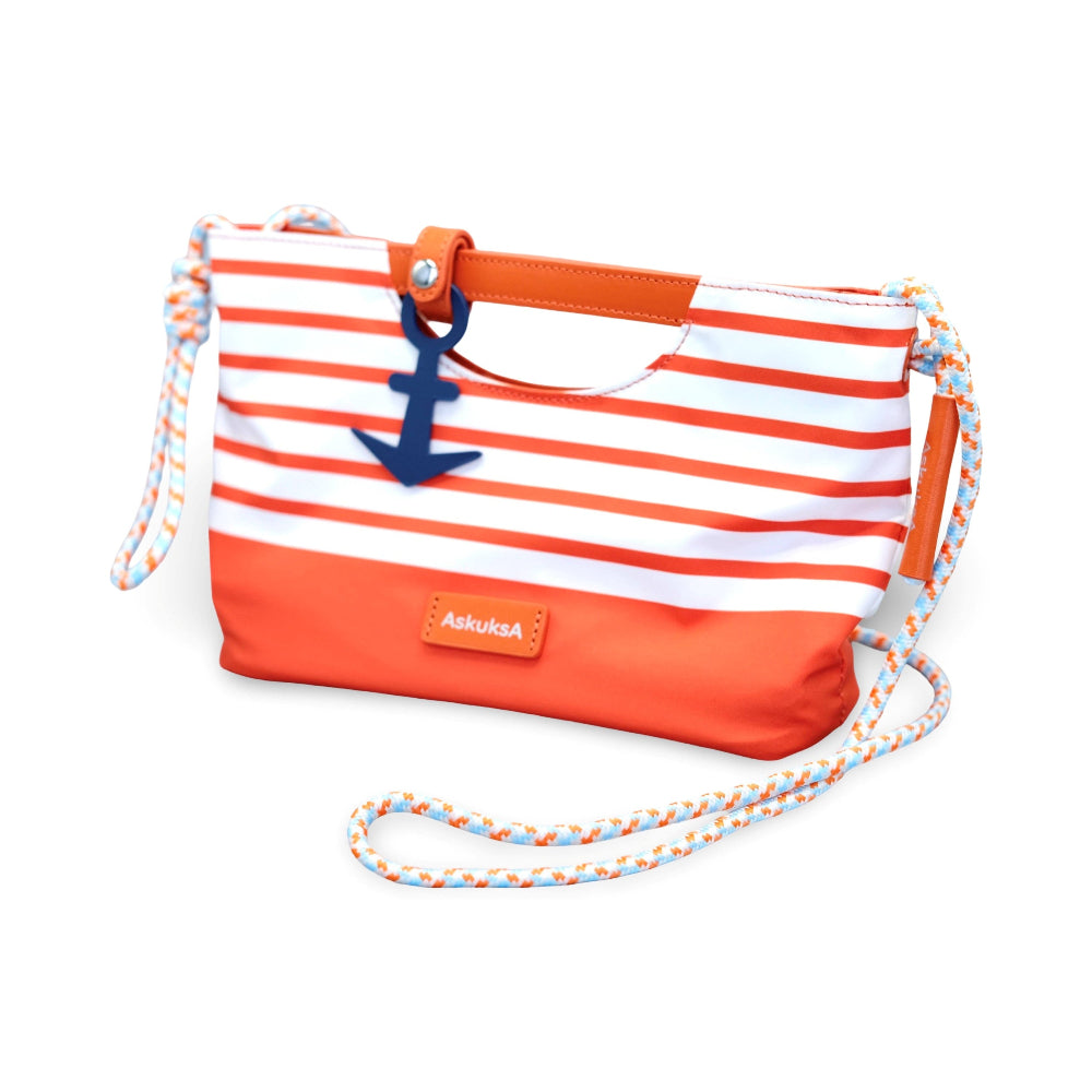 AskuksA Z for Zip to Go torba narančasta mala, prugasti uzorak, sidro, reciklirani materijal