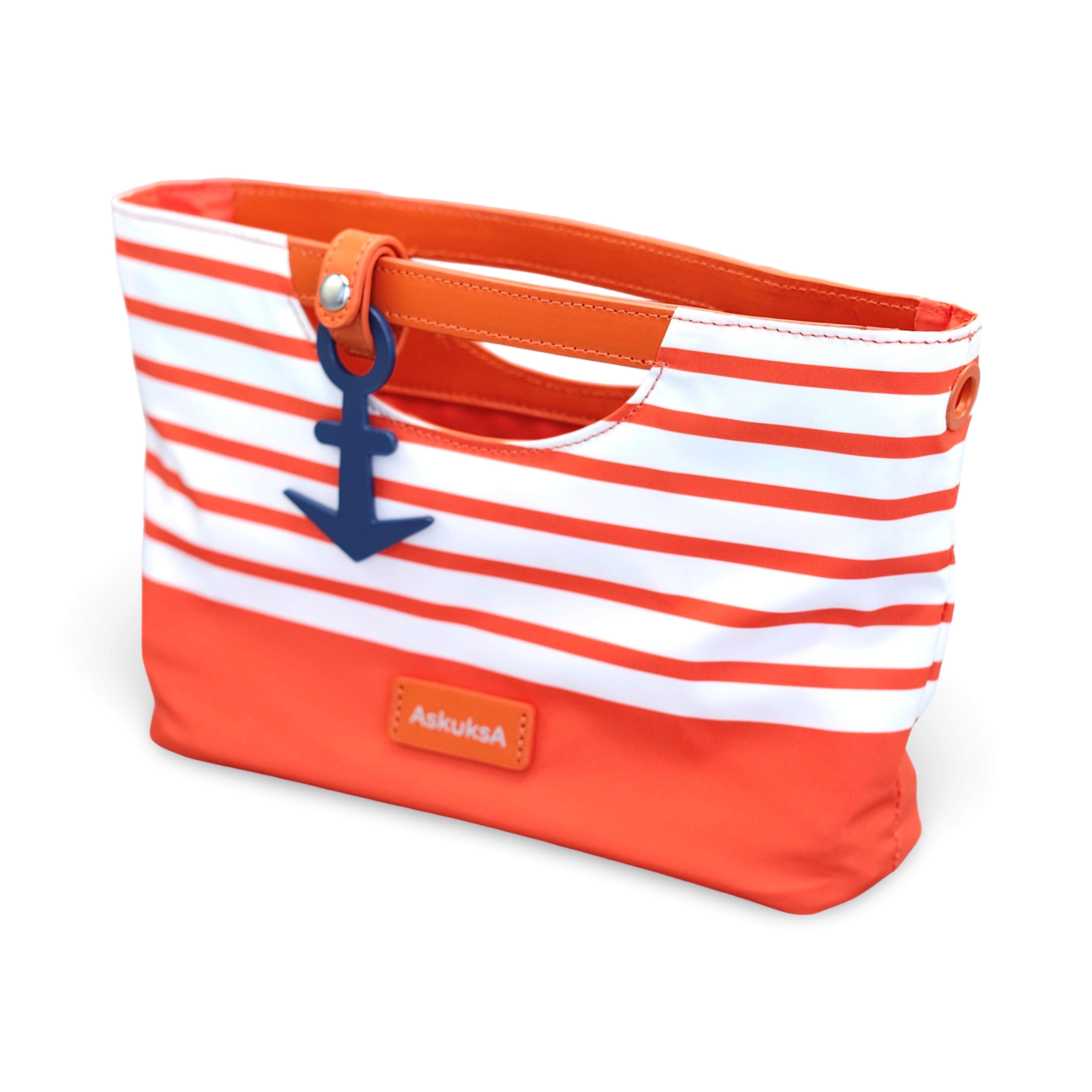 AskuksA Z for Zip to Go torba narančasta mala, stražnji panel, reciklirana koža detalji