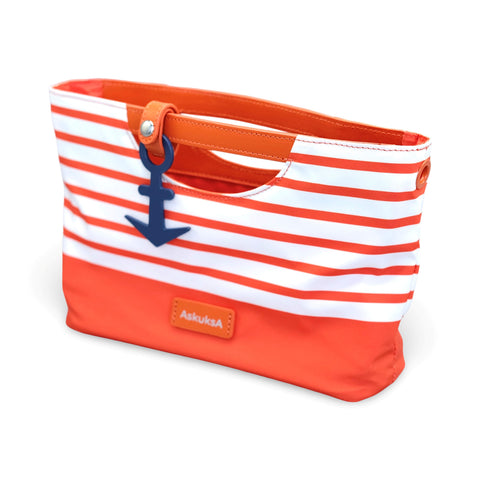 AskuksA Z for Zip to Go torba narančasta mala, stražnji panel, reciklirana koža detalji