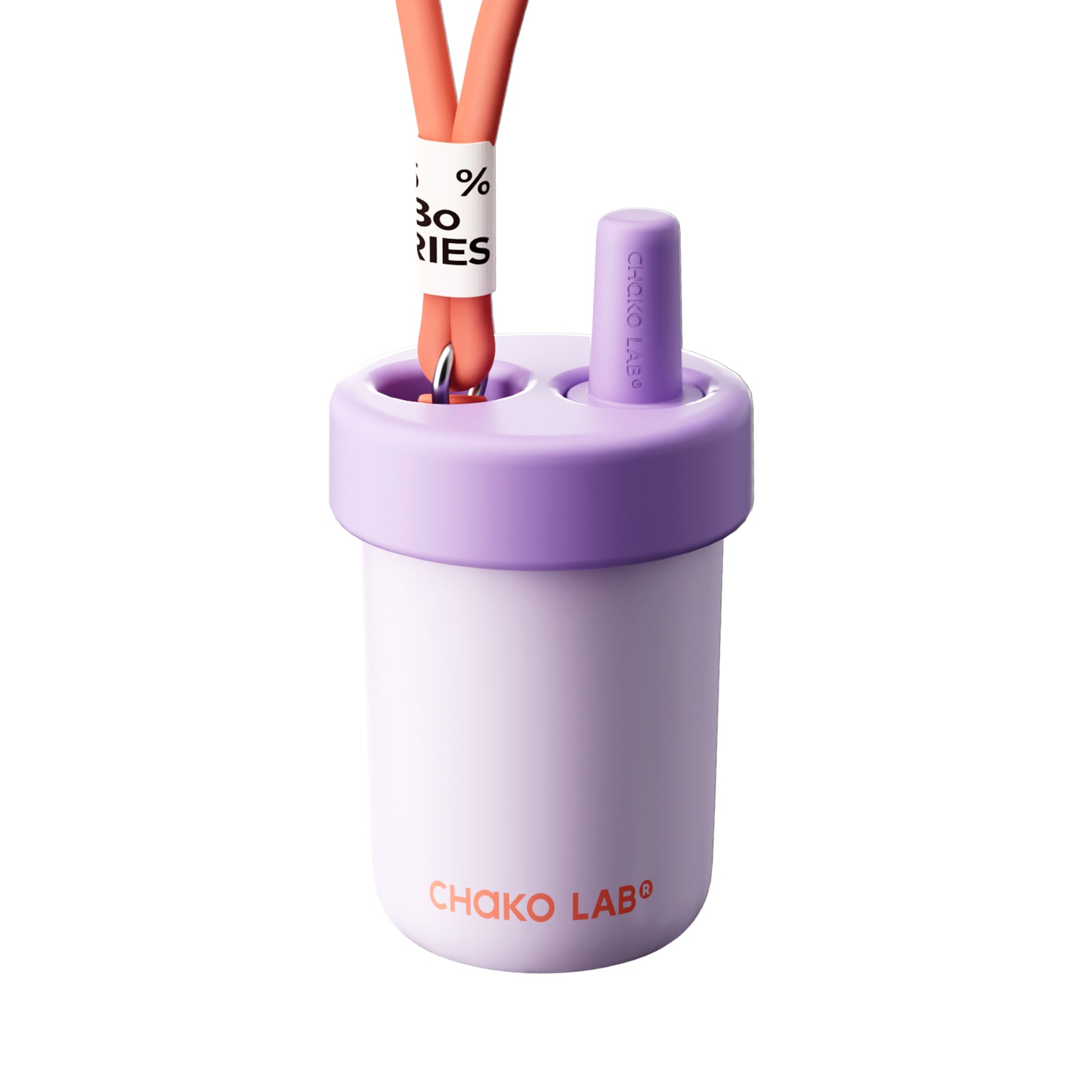 Chako Lab Bobo termos šalica i posuda 485ml, ljubičasta, silikonska slamka, poklopac