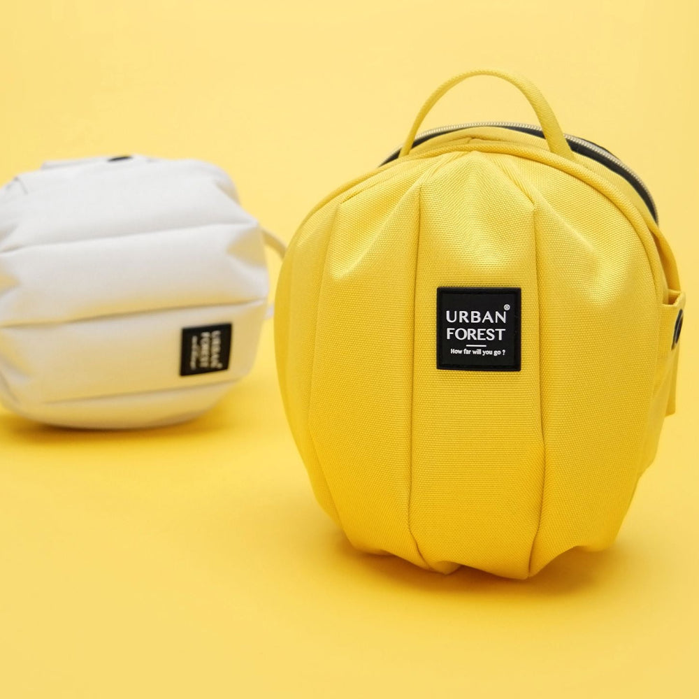 Urban Forest Beetle mini torbica, bijela i žuta, Oxford tkanina prilagodljivi volumen