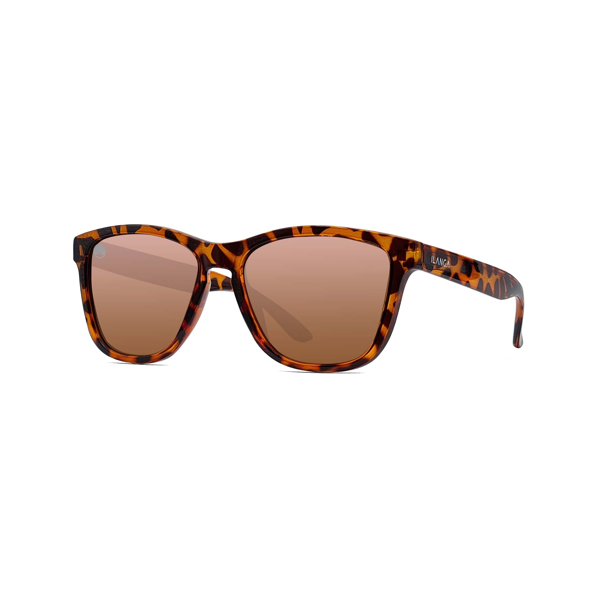 SPICY CLASSIC BROWN YELLOW TORTOISE unisex naočale s pravokutnim, polariziranim ljećima i smeđim nijansama, koje pružaju UV400 zaštitu. Prikazano na bijeloj pozadini.